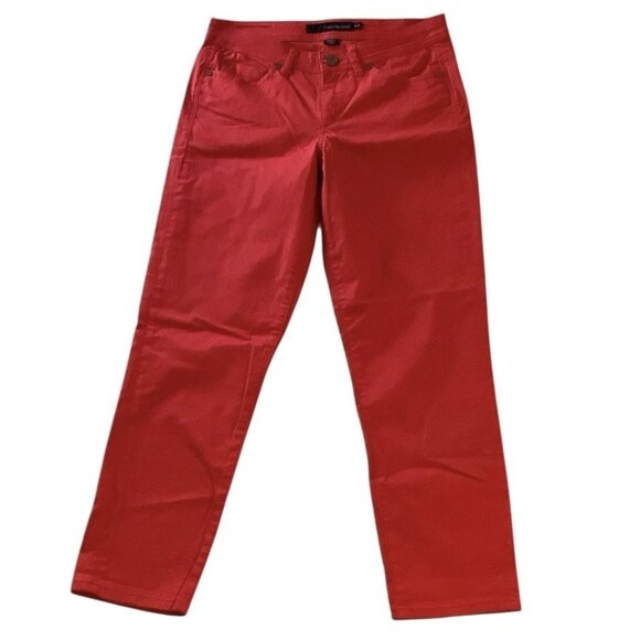 Calvin Klein Jeans Skinny Crop Red Jean Pants Womens Size 8/29 - Picture 1 of 11